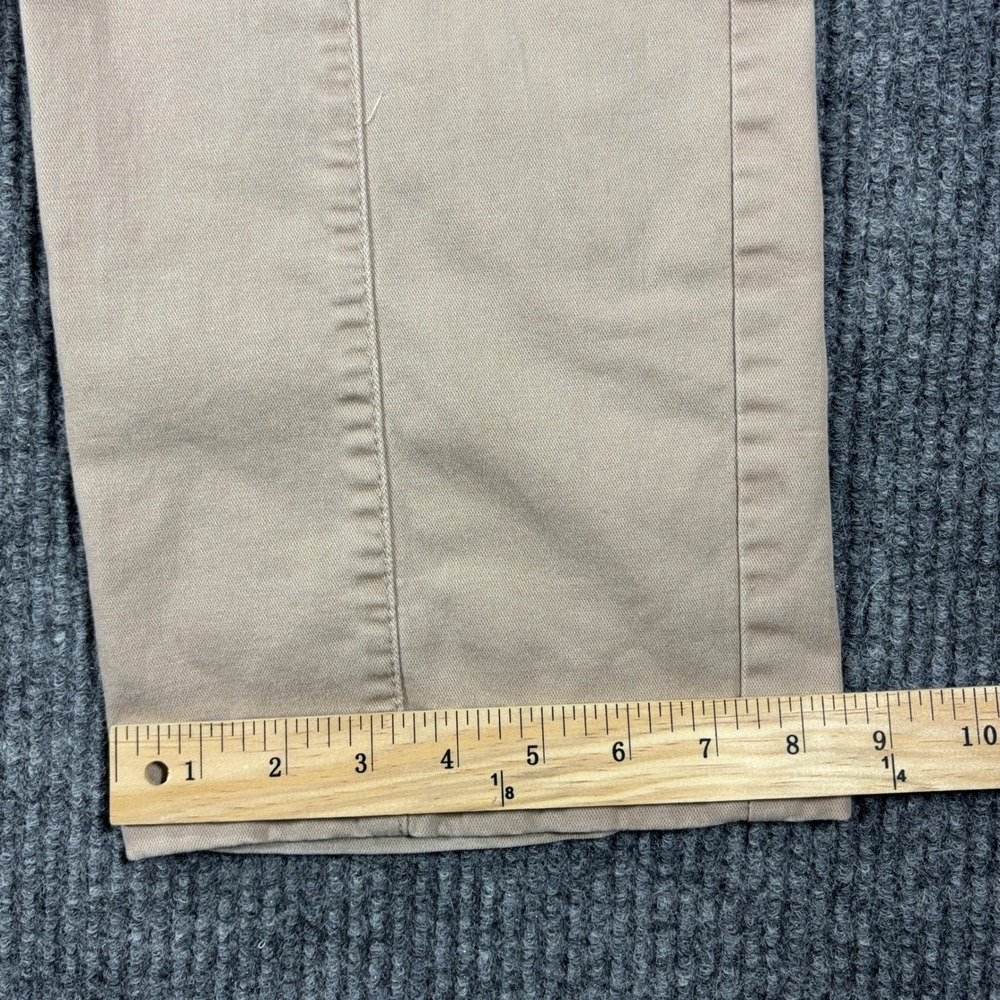 Lee Modern Series Straight Fit Pants Women 22W Tan Khaki Utility Zipper Pockets - Picture 8 of 14